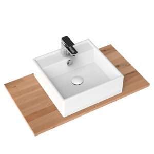 Lavoar patrat pe blat – alb – 40x14x40 – Tecno Countertop