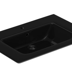 Lavoar baie ceramica – negru 69x16x47 – Sharp 70